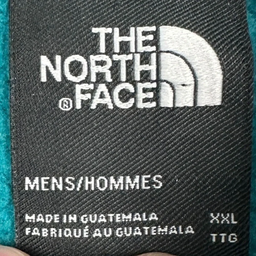 The North Face Hoodie Mens 2XL Teal Blue Never Stop Exploring Graphic Sweatshirt